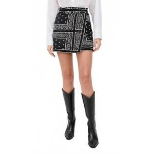 NEW HUNTER BELL powell mini skirt in aces wild black